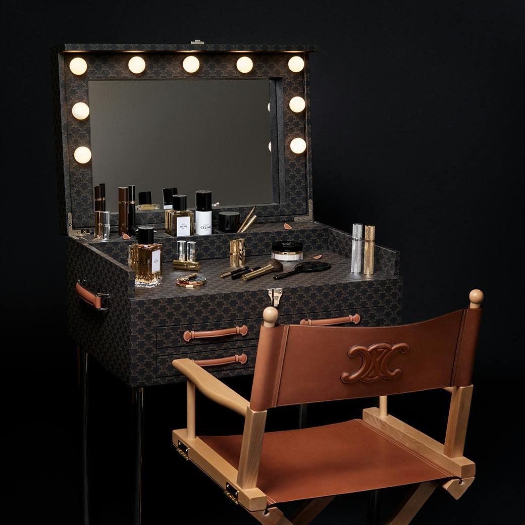 dressing room indoors room chair furniture bottle cosmetics perfume